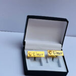 Customize Crown Engraved Name Cufflinks