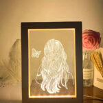 Girl with butterfly Light Frame Lamp FL9